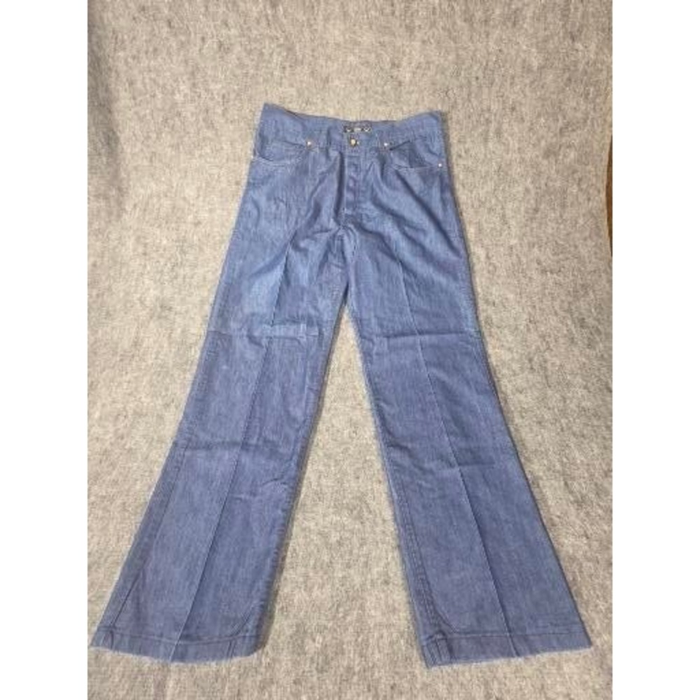 Vintage MCM The Golden Jeans Blue Wide Leg Denim Trousers High Rise Button 36x31